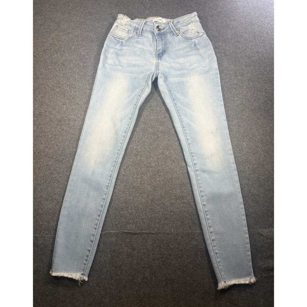 Estudio S Light Wash Distressed Raw Hem‎ Skinny Jeans Size S